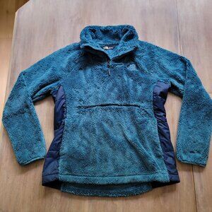 The North Face Sweatshirt Teal Pullover Zippered PocketsT Top Women Sz Medium